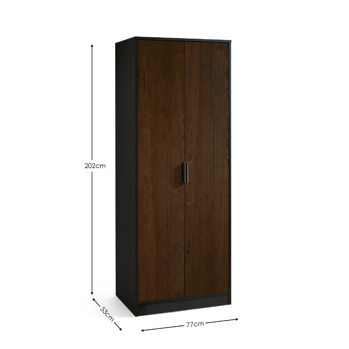 Wooden Wardrobe With 2 Doors - Alba
