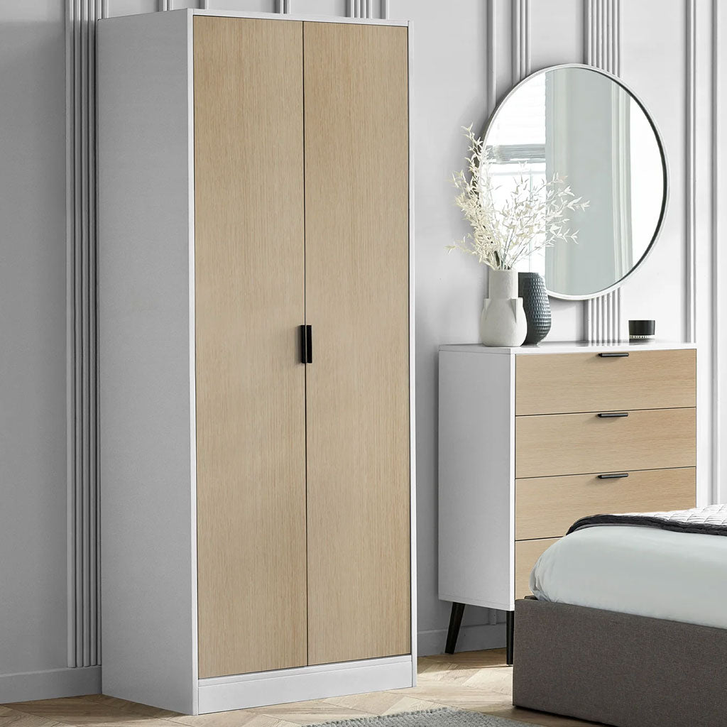 Wooden Wardrobe With 2 Doors - Alba