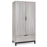 Wooden Wardrobe With 2 Doors And 1 Drawer - Bali