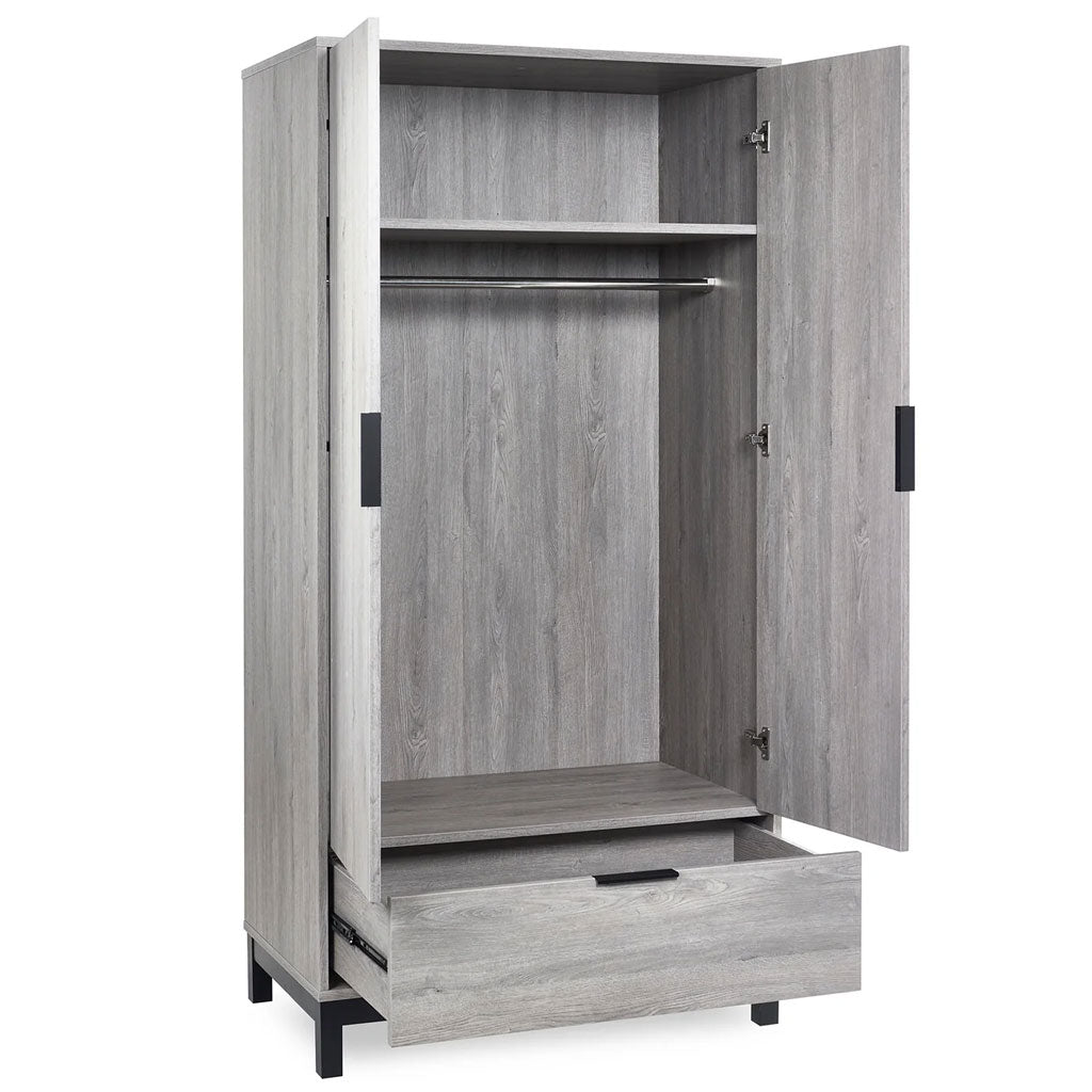 Wooden Wardrobe With 2 Doors And 1 Drawer - Bali