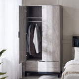 Wooden Wardrobe With 2 Doors And 1 Drawer - Bali