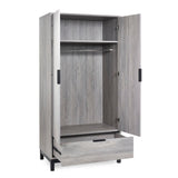 Wooden Wardrobe With 2 Doors And 1 Drawer - Bali
