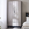 Wooden Wardrobe With 2 Doors And 1 Drawer - Bali