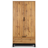 Wooden Wardrobe With 2 Doors And 1 Drawer - Bali
