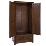 Wooden Wardrobe With 2 Doors And 1 Drawer - Boston