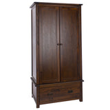 Wooden Wardrobe With 2 Doors And 1 Drawer - Boston