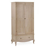 Wooden Wardrobe With 2 Doors And 1 Drawer - Camille