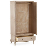 Wooden Wardrobe With 2 Doors And 1 Drawer - Camille