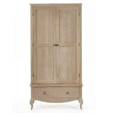 Wooden Wardrobe With 2 Doors And 1 Drawer - Camille