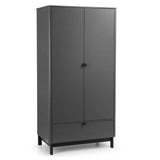 Wooden Wardrobe With 2 Doors And 1 Drawer - Chloe