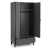 Wooden Wardrobe With 2 Doors And 1 Drawer - Chloe