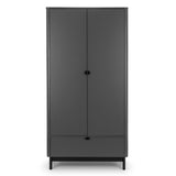 Wooden Wardrobe With 2 Doors And 1 Drawer - Chloe