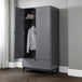 Wooden Wardrobe With 2 Doors And 1 Drawer - Chloe