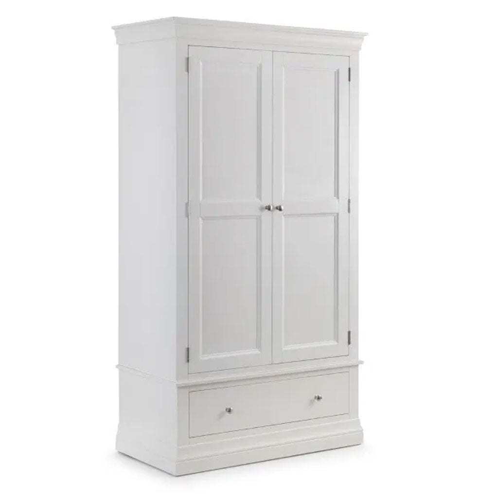 Wooden Wardrobe With 2 Doors And 1 Drawer - Clermont