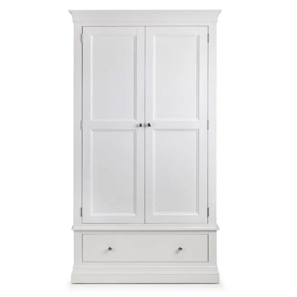 Wooden Wardrobe With 2 Doors And 1 Drawer - Clermont
