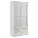 Wooden Wardrobe With 2 Doors And 1 Drawer - Clermont