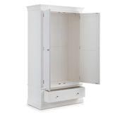 Wooden Wardrobe With 2 Doors And 1 Drawer - Clermont