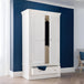 Wooden Wardrobe With 2 Doors And 1 Drawer - Clermont