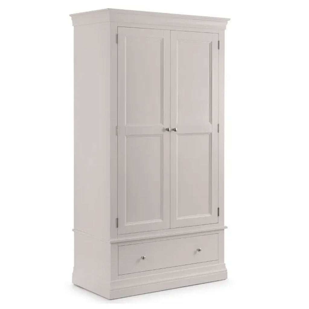 Wooden Wardrobe With 2 Doors And 1 Drawer - Clermont