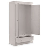 Wooden Wardrobe With 2 Doors And 1 Drawer - Clermont