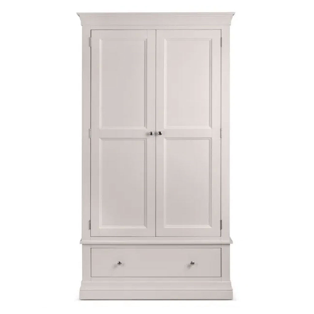Wooden Wardrobe With 2 Doors And 1 Drawer - Clermont