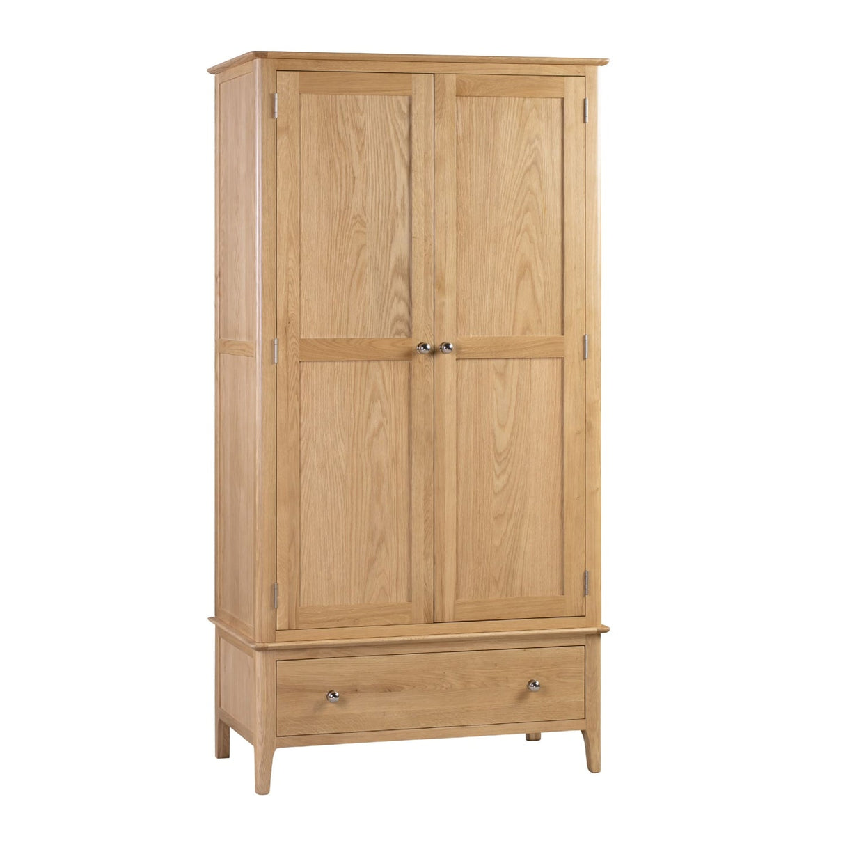 Wooden Wardrobe With 2 Doors And 1 Drawer - Cotswold