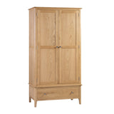 Wooden Wardrobe With 2 Doors And 1 Drawer - Cotswold