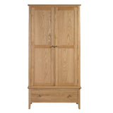 Wooden Wardrobe With 2 Doors And 1 Drawer - Cotswold