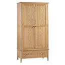 Wooden Wardrobe With 2 Doors And 1 Drawer - Cotswold