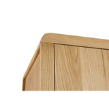 Wooden Wardrobe With 2 Doors And 1 Drawer - Curve