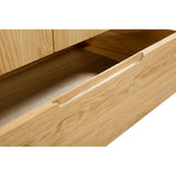 Wooden Wardrobe With 2 Doors And 1 Drawer - Curve