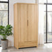 Wooden Wardrobe With 2 Doors And 1 Drawer - Curve