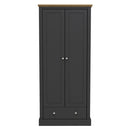 Wooden Wardrobe With 2 Doors And 1 Drawer - Devon
