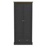 Wooden Wardrobe With 2 Doors And 1 Drawer - Devon