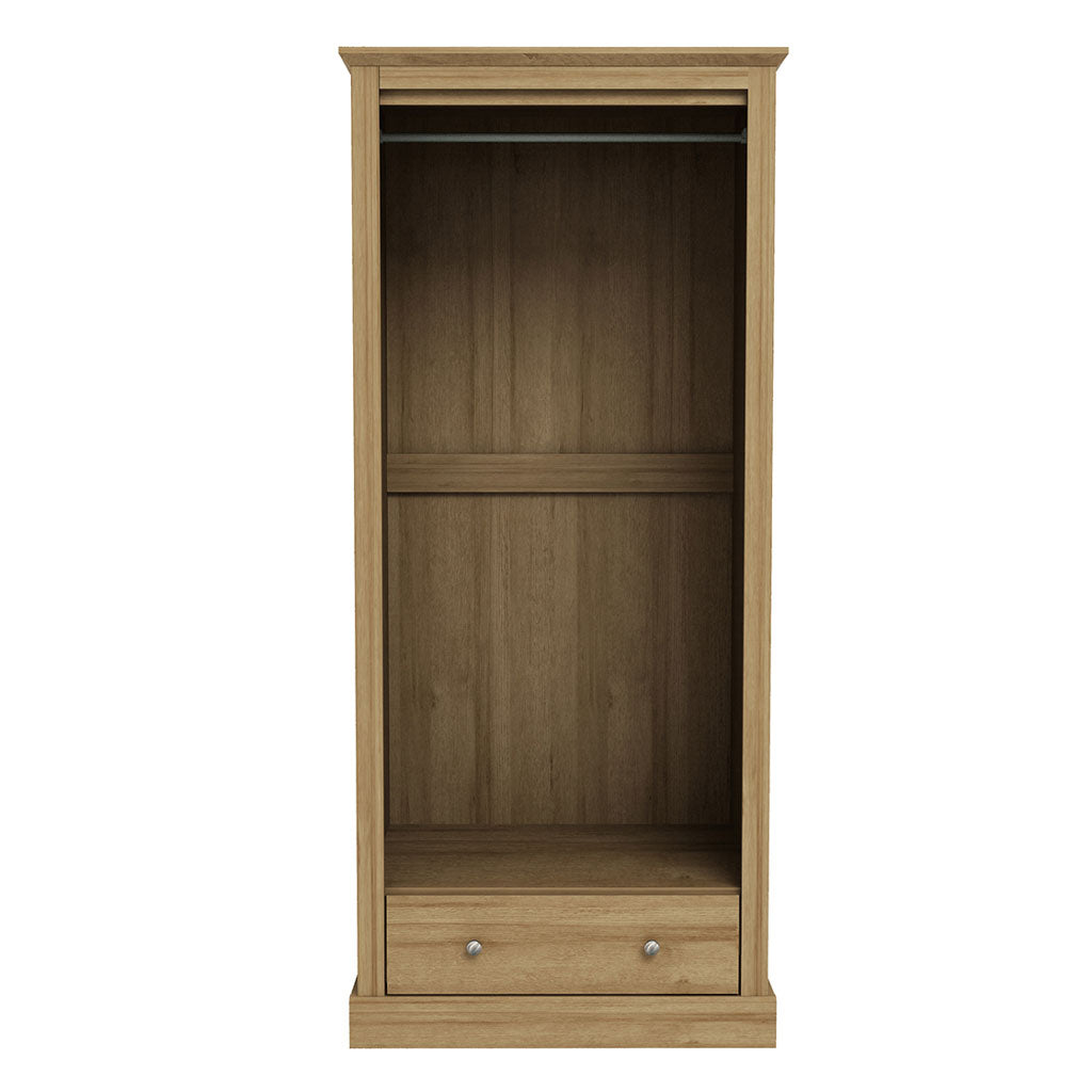 Wooden Wardrobe With 2 Doors And 1 Drawer - Devon