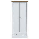 Wooden Wardrobe With 2 Doors And 1 Drawer - Devon