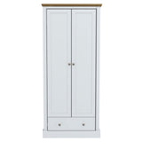Wooden Wardrobe With 2 Doors And 1 Drawer - Devon