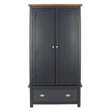 Wooden Wardrobe With 2 Doors And 1 Drawer - Dunkeld