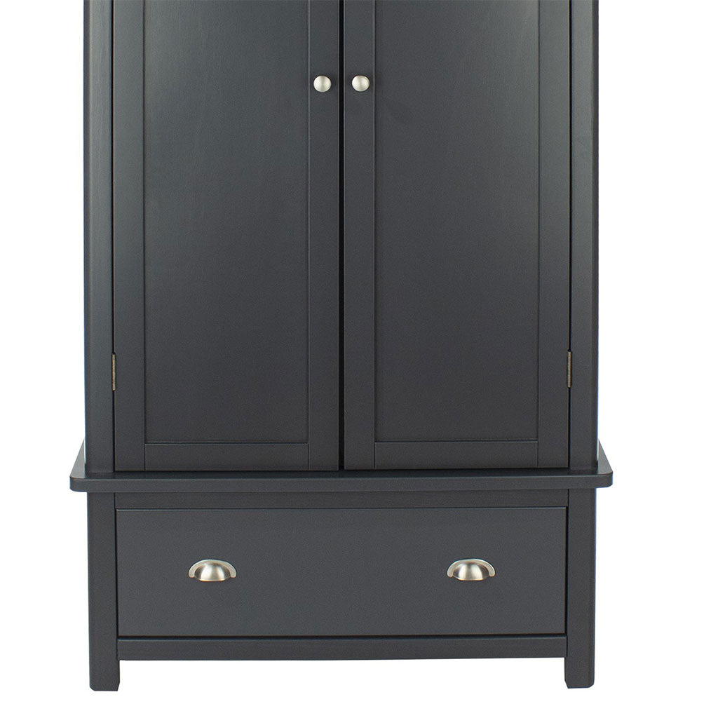 Wooden Wardrobe With 2 Doors And 1 Drawer - Dunkeld