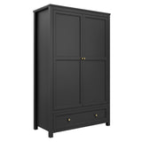 Wooden Wardrobe With 2 Doors And 1 Drawer - Ives