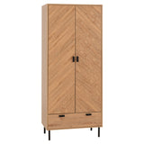 Wooden Wardrobe With 2 Doors And 1 Drawer - Leon