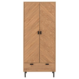 Wooden Wardrobe With 2 Doors And 1 Drawer - Leon