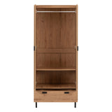 Wooden Wardrobe With 2 Doors And 1 Drawer - Leon