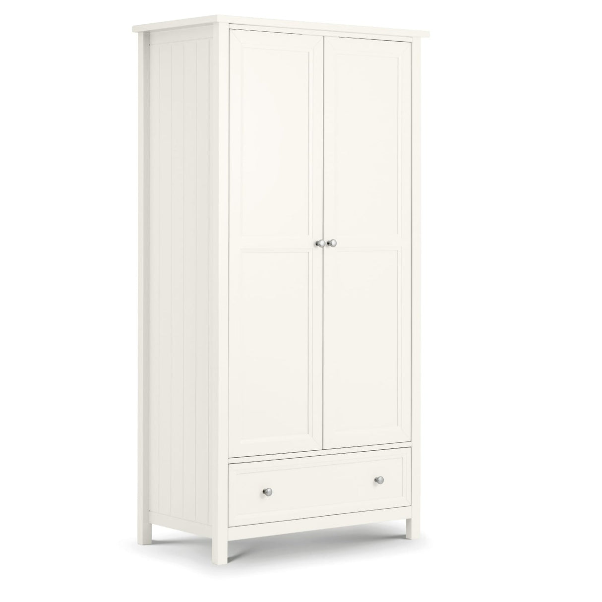 Wooden Wardrobe With 2 Doors And 1 Drawer - Maine