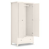 Wooden Wardrobe With 2 Doors And 1 Drawer - Maine