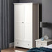 Wooden Wardrobe With 2 Doors And 1 Drawer - Maine