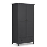 Wooden Wardrobe With 2 Doors And 1 Drawer - Maine