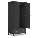 Wooden Wardrobe With 2 Doors And 1 Drawer - Maine