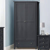 Wooden Wardrobe With 2 Doors And 1 Drawer - Maine
