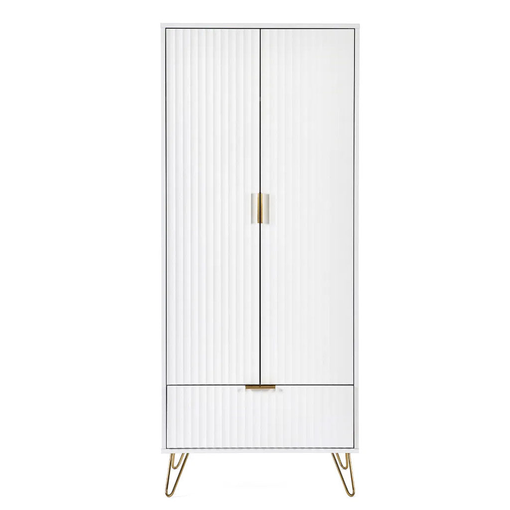 Wooden Wardrobe With 2 Doors And 1 Drawer - Murano